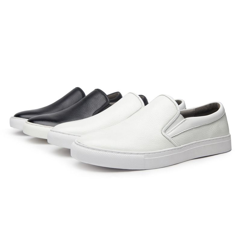 Loafers I Læder Til Mænd Afslappede Sneakers Trendy Åndbare Slip-on Herresko