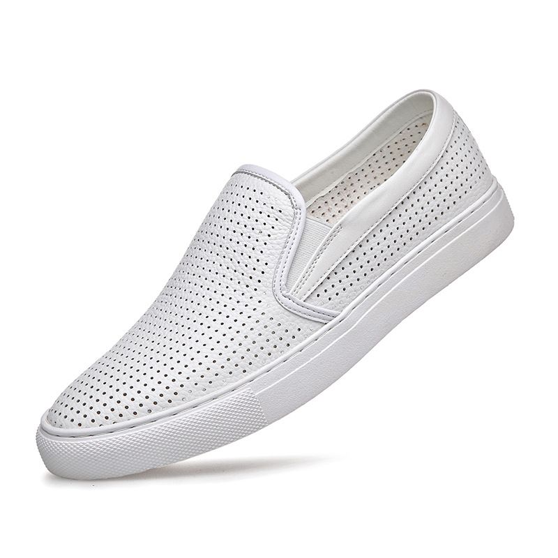 Loafers I Læder Til Mænd Afslappede Sneakers Trendy Åndbare Slip-on Herresko