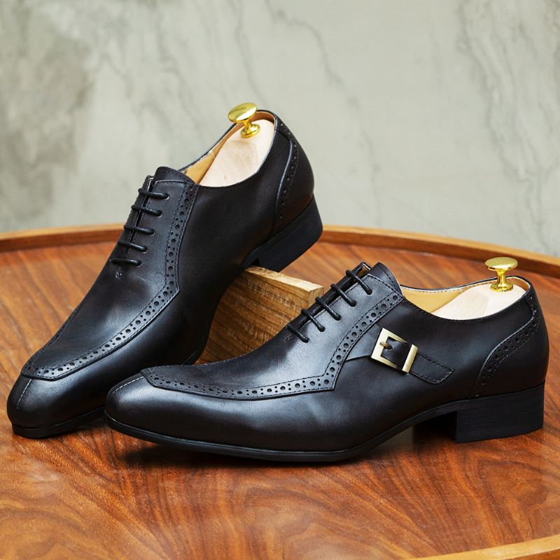 Mænds Formelle Sko Læder Business Bryllup Sko Oxford Sko Brogue Sko High-end Afslappet Herresko