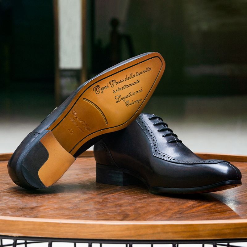 Mænds Formelle Sko Læder Business Bryllup Sko Oxford Sko Brogue Sko High-end Afslappet Herresko