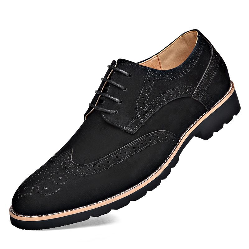 Mænds Gentleman Business Snøresko Modetrend Udskårne Brogue Sko Kjole Sko Spidse Sko Stor Størrelse Herresko