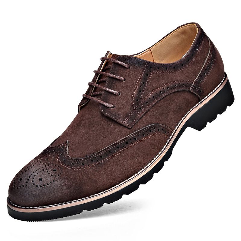 Mænds Gentleman Business Snøresko Modetrend Udskårne Brogue Sko Kjole Sko Spidse Sko Stor Størrelse Herresko