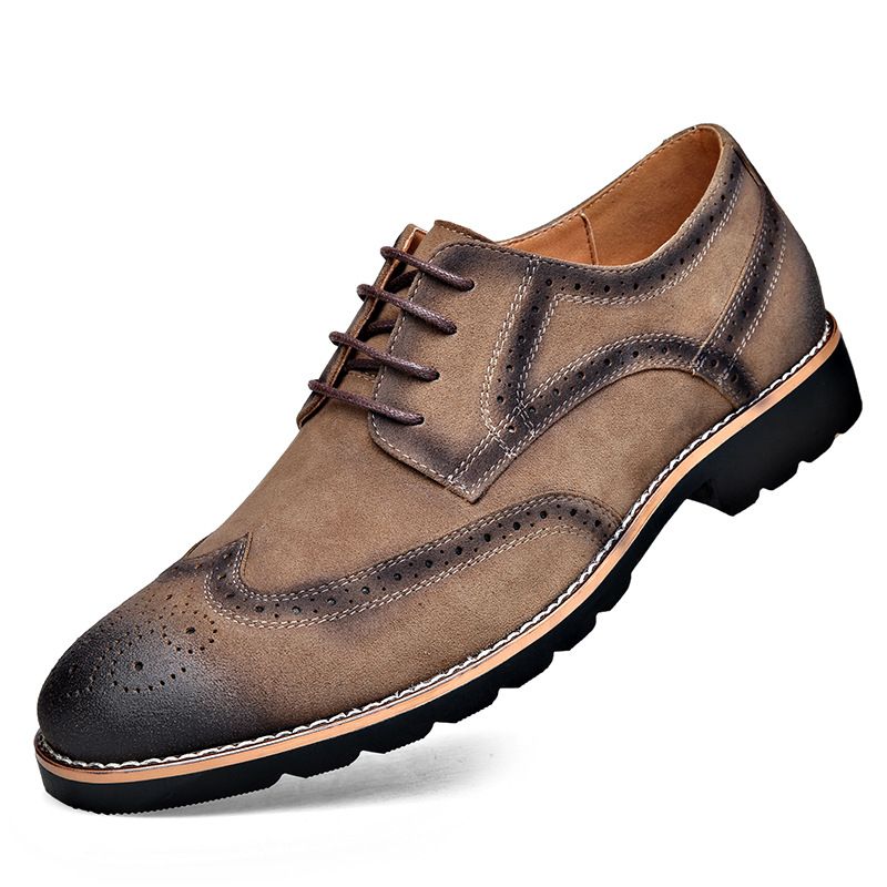 Mænds Gentleman Business Snøresko Modetrend Udskårne Brogue Sko Kjole Sko Spidse Sko Stor Størrelse Herresko