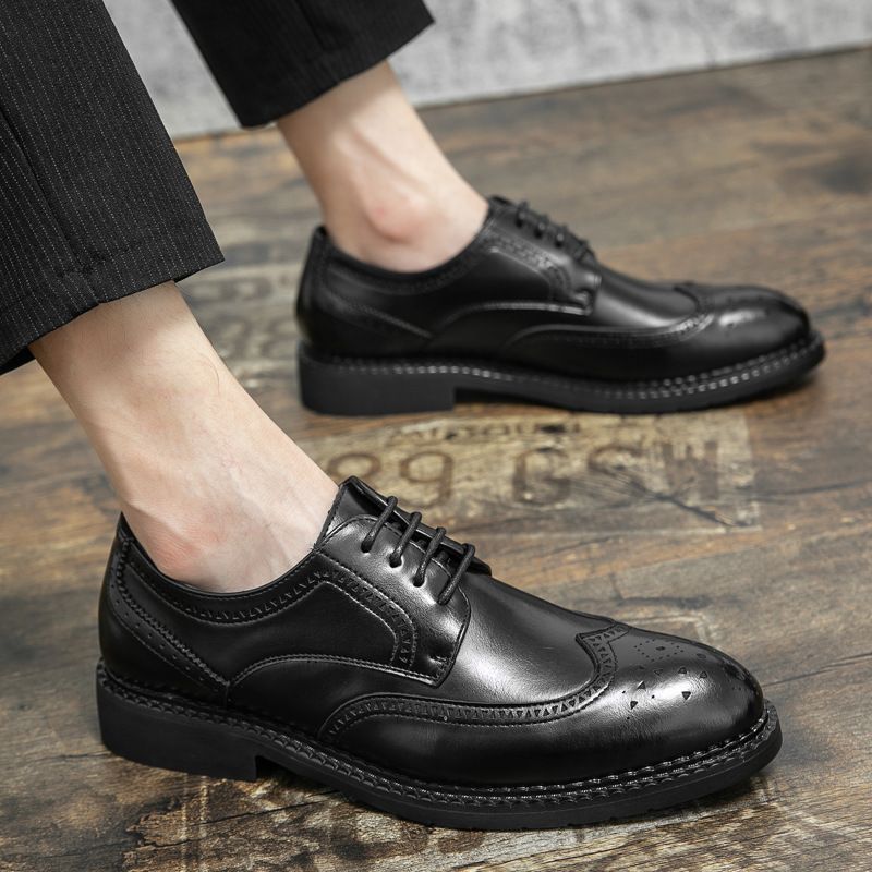 Nye Mænds Kjole Sko Herre 38-45 Størrelse Business Casual Blød Bund Sko Brogue Sko Bryllupssko