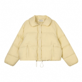 Revers Dunjakke Dame Fluffy Warm Jacket