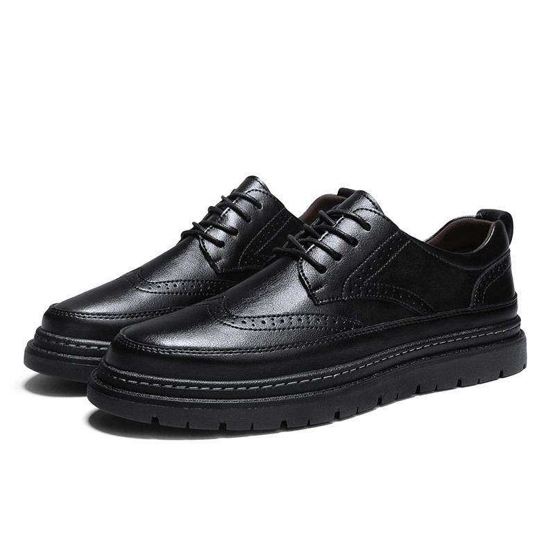 Spring Brogue Sko Fritidskjole Sko Mænds Læder Bilsyning Fashion Business Dress Sko Sko