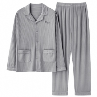 Herrepyjamas Cotton Loungewear-sæt Cardigans